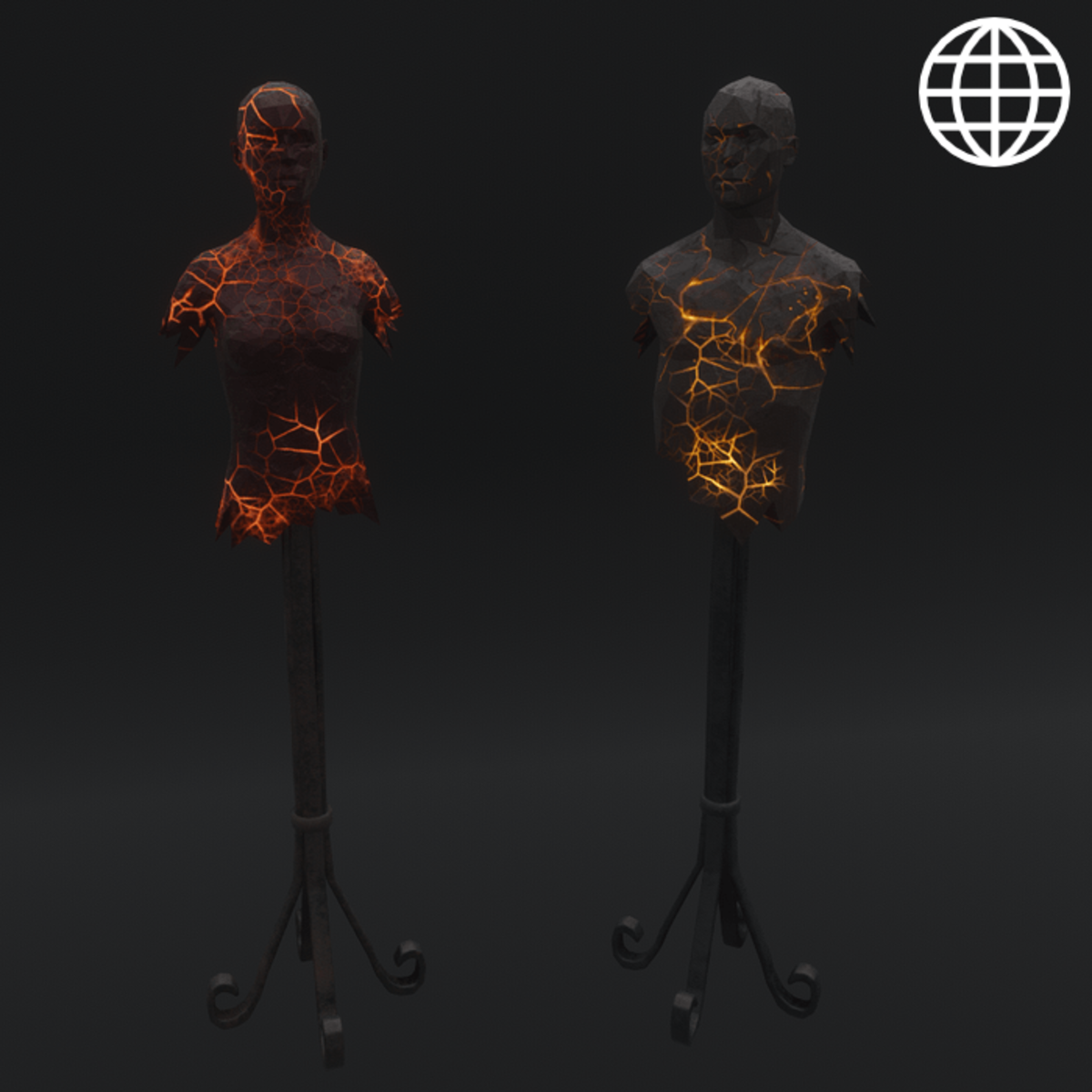 Lava display Mannequins