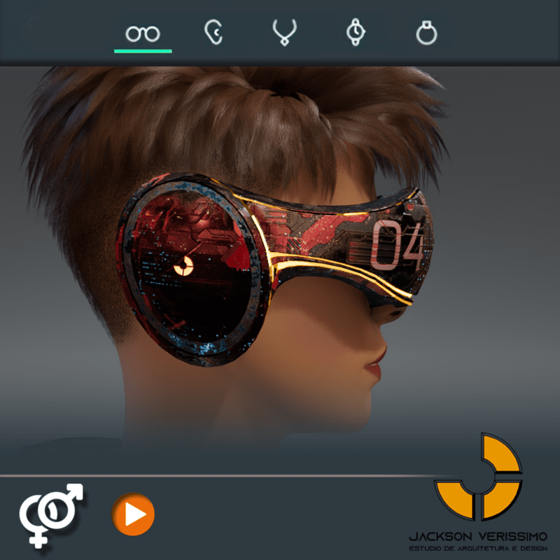 VR Glasses Pulsar- Sci Fi Red One