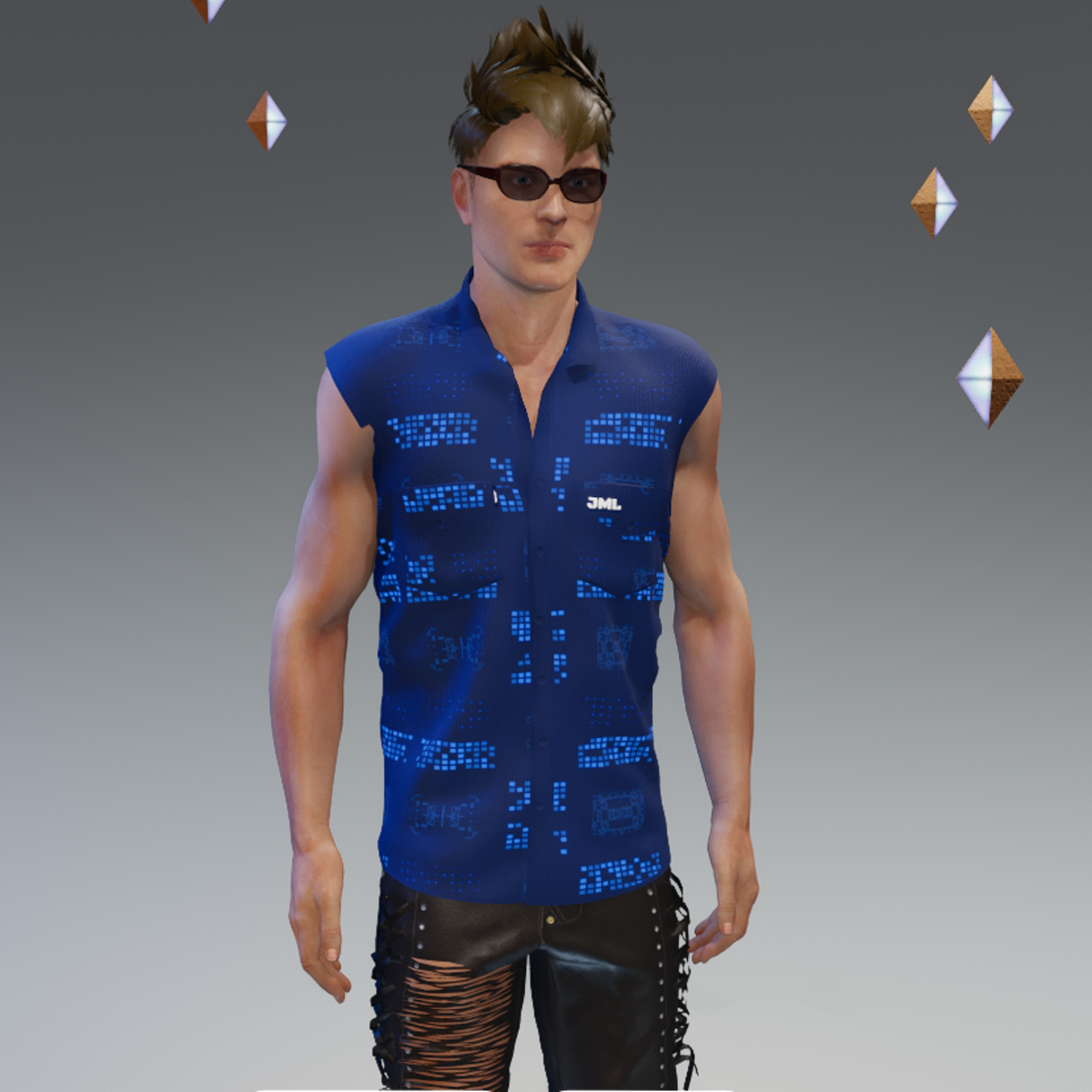 MIKAL SHIRT BLUE EMISSIVE