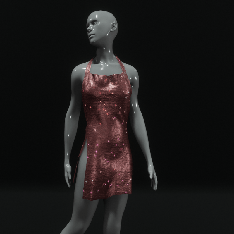 Small sparkling club dress - pink