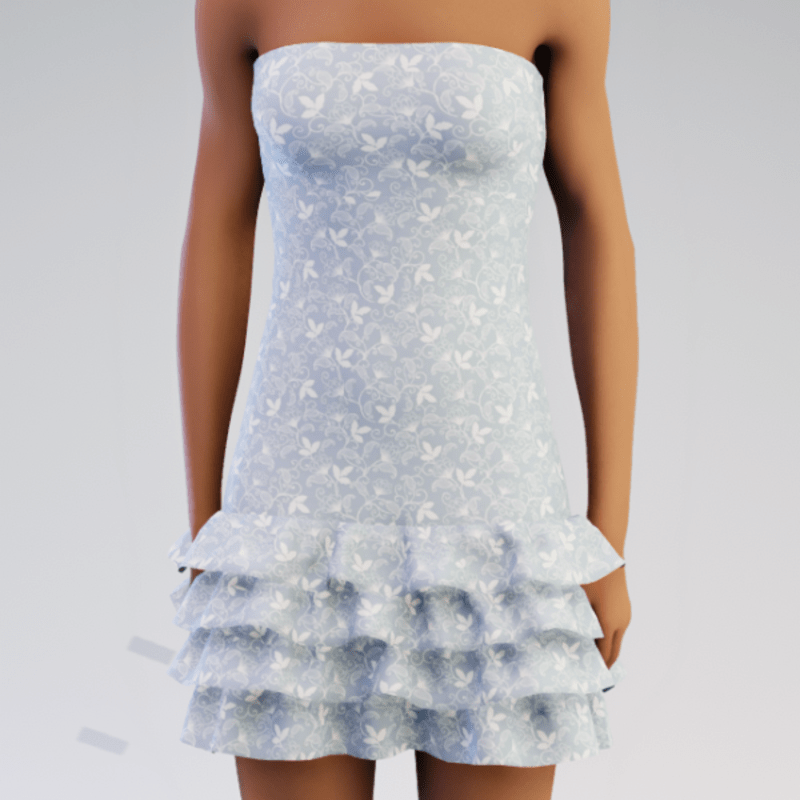 salsa mini dress aqua flowers