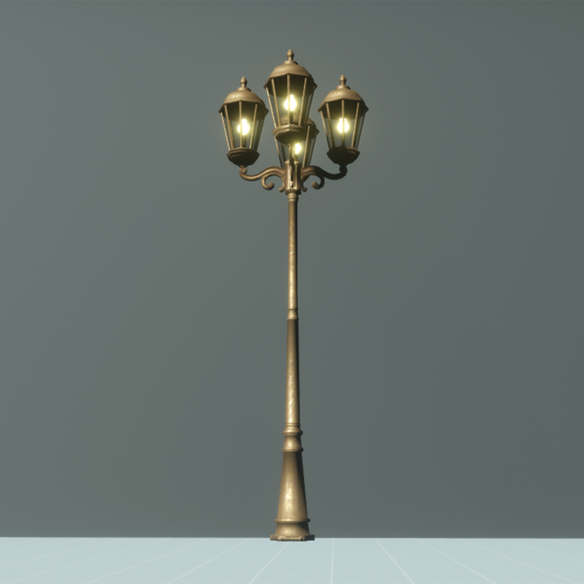 Victorian street light quadruple