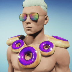 Male doughnut necklace - grape