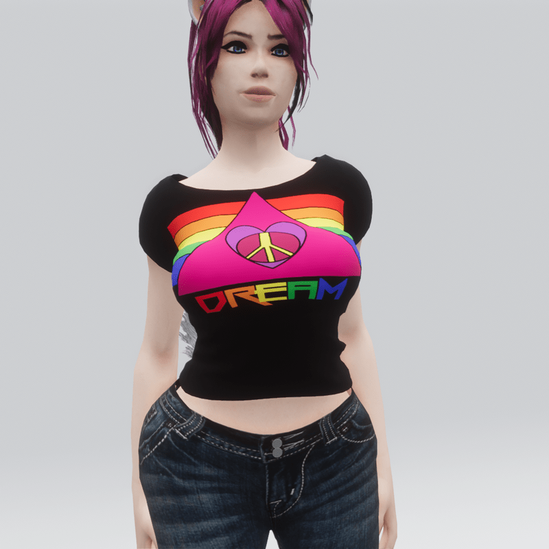 Kawaii Rainbow Peace Sign Shirt