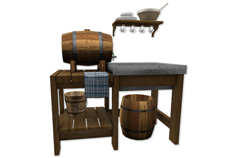 Black Rose Medieval Sink