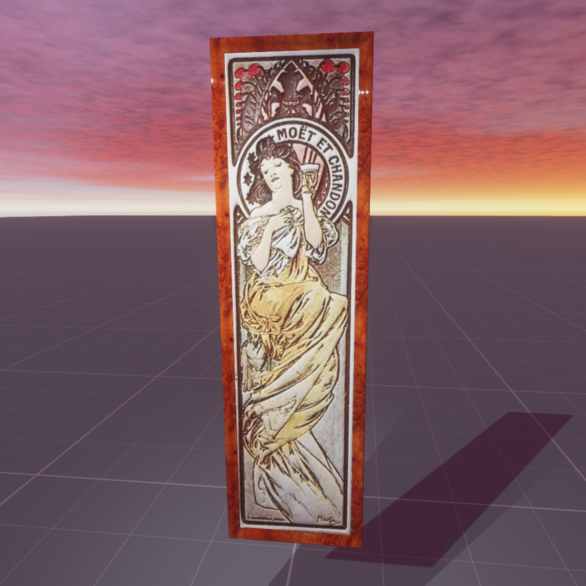 Moet & Chandon Menu Alphonse Mucha e