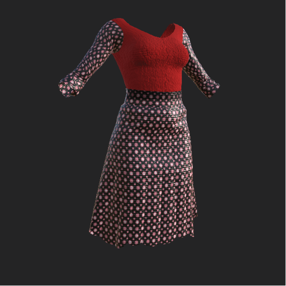 Red Polkedot Skirt Outfit