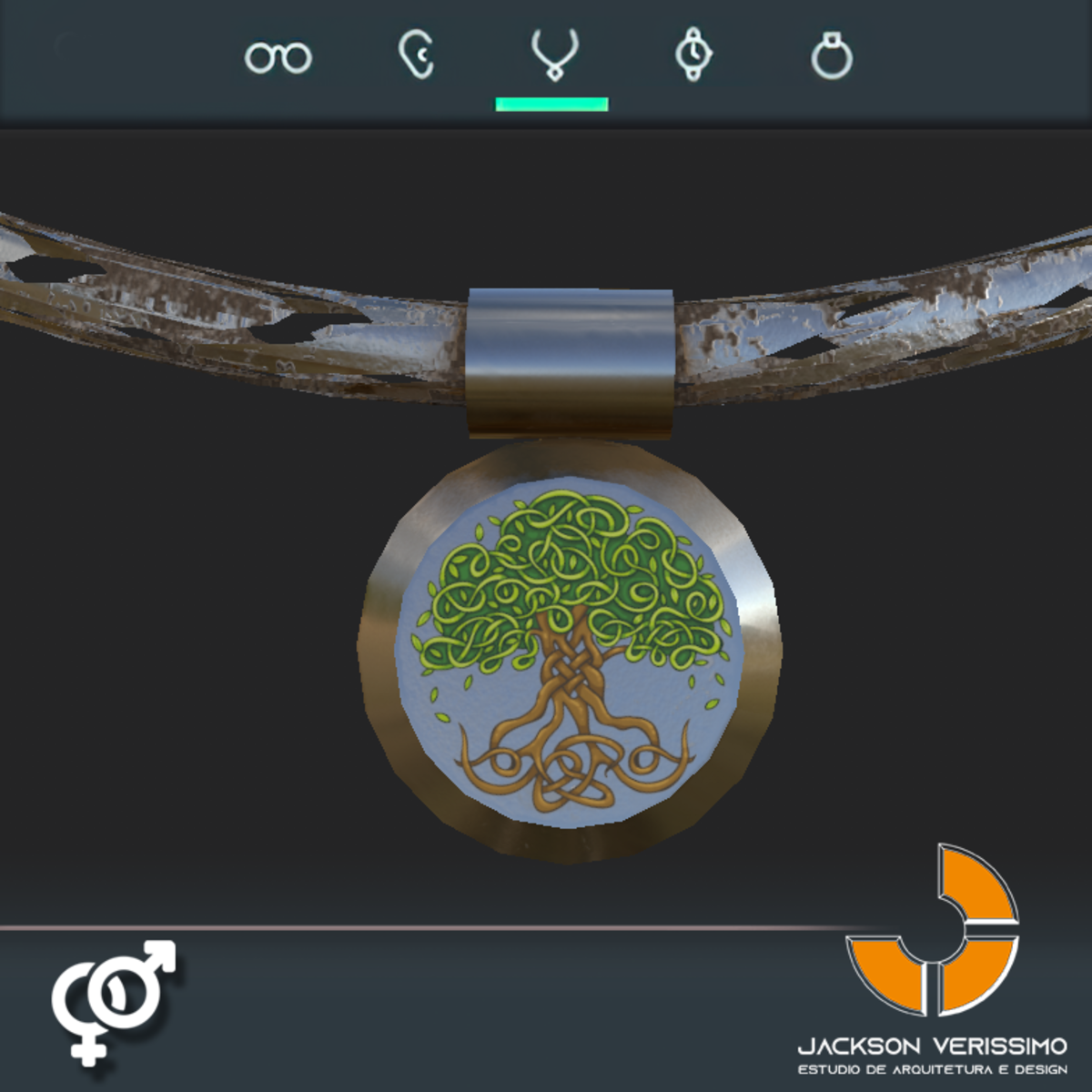 Metal Necklace- Silver Tree of Life