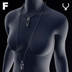 Smoky Quartz Double Pendant - F