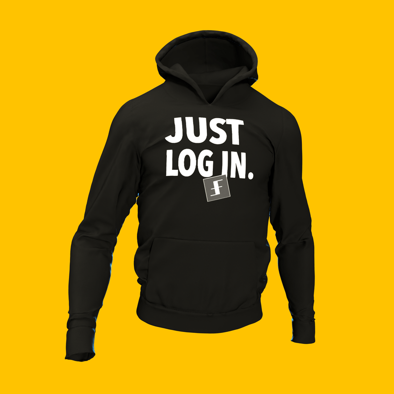 Hoodie Just Log In Unisex