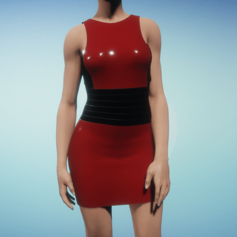 Striped Vinyl Mini - Red and Black