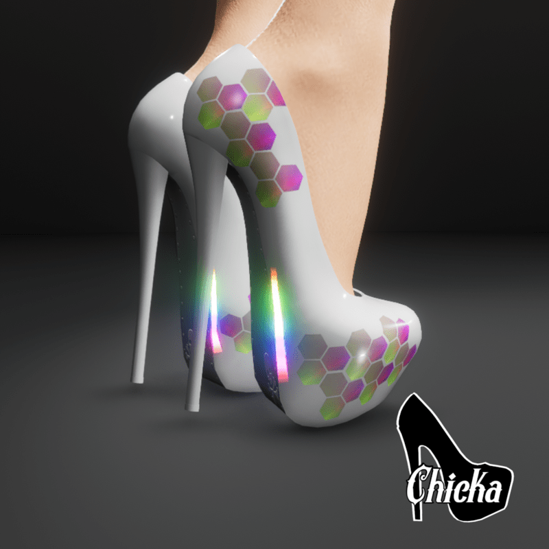 RGB Cyber White Heels
