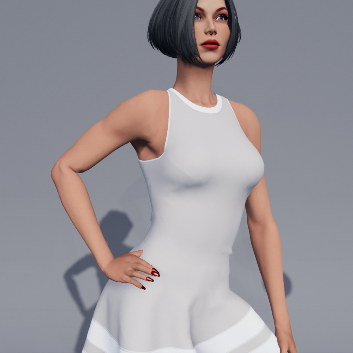 L.F. Martine Tennis Dress - Nude