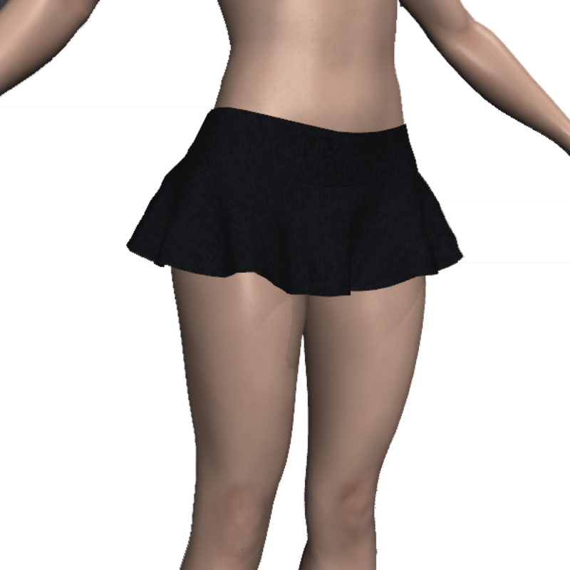 Mini Skirt 1 - Black Denim