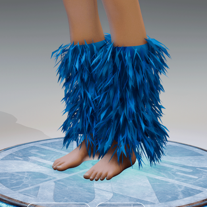 GoGo Dancer Furry Legwarmers LIGHT BLUE