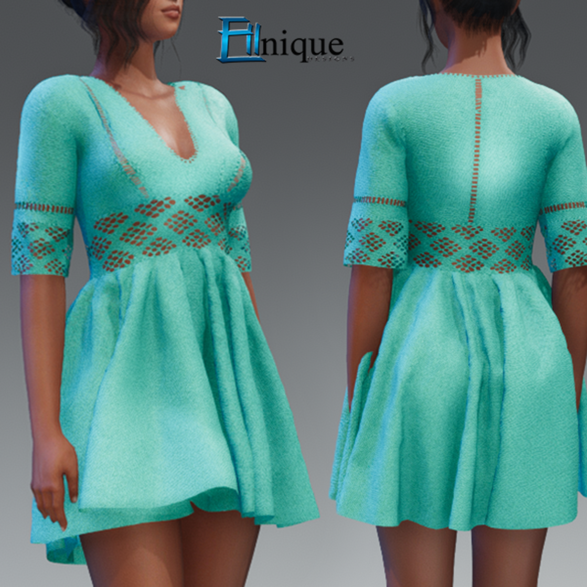 Daisy Teal Turquoise Dress