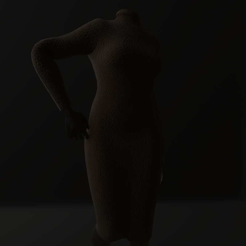 Knitted Dress (TM) Brown