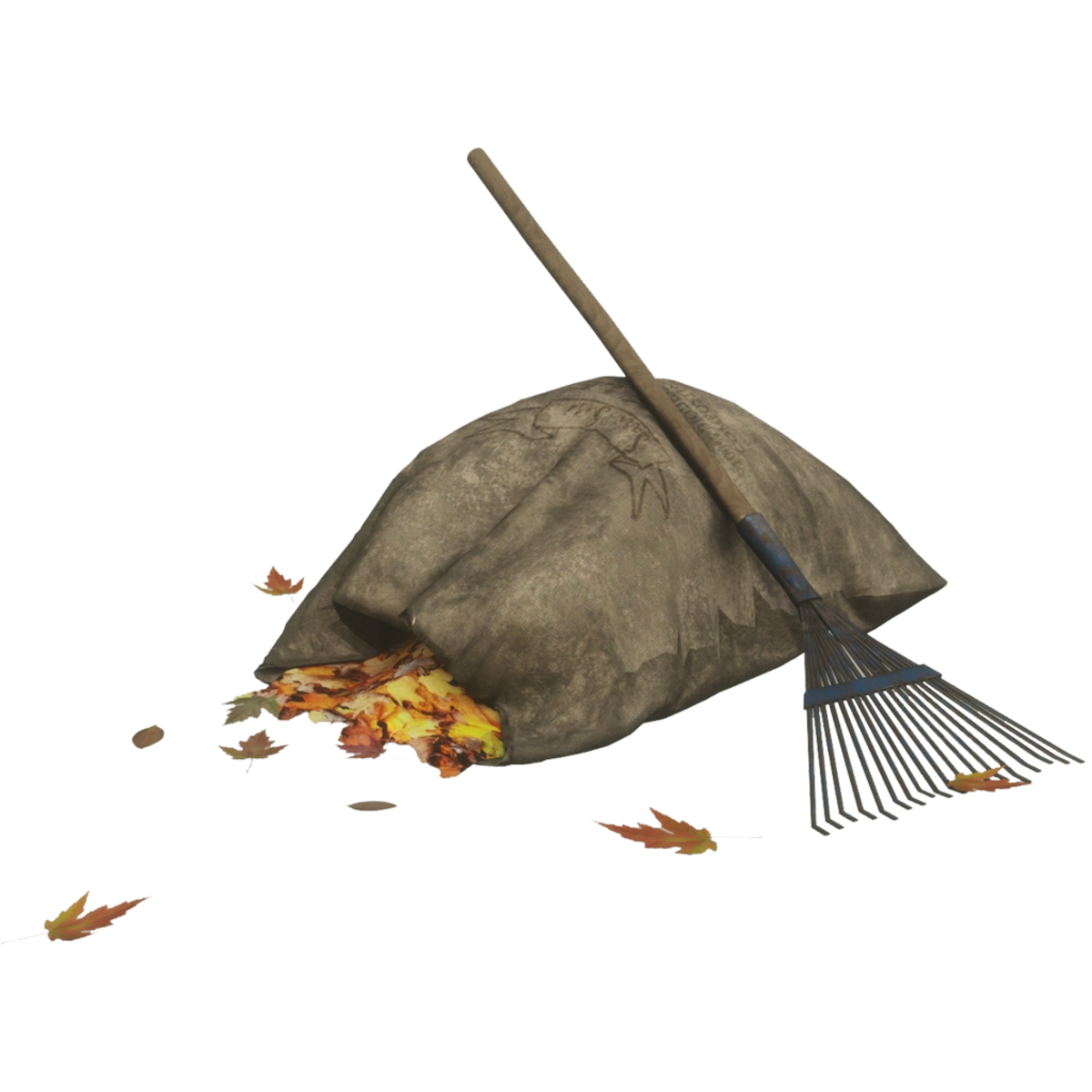 Laying Sack and Rake