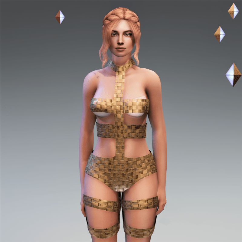LeeLoo Bandage Bodysuit Bronze