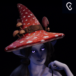 Mushroom Hat - Fly Agaric [Earring Slot]