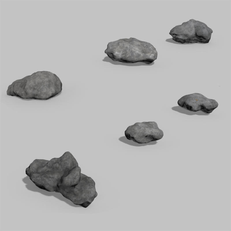 TKA-Six rocks multi-part object