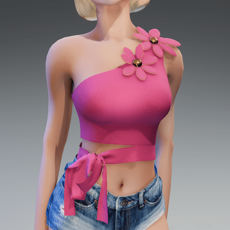Flower Top in Pink