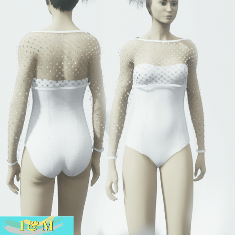 White swimsuit with a top