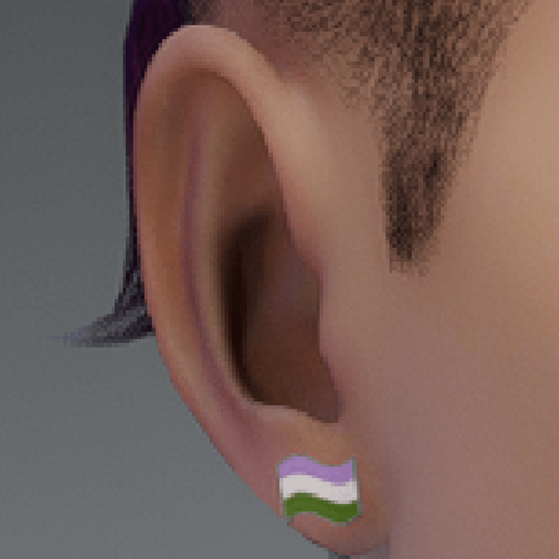 pride earrings genderqueer
