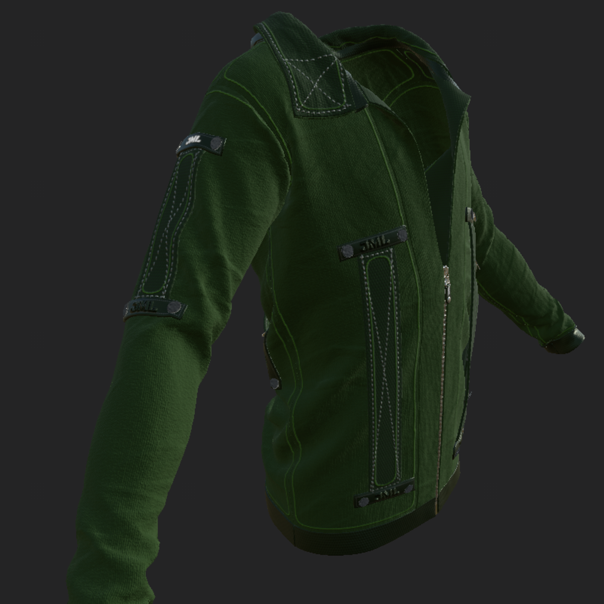 SHUAN JACKET_ EMISSIVE GREEN
