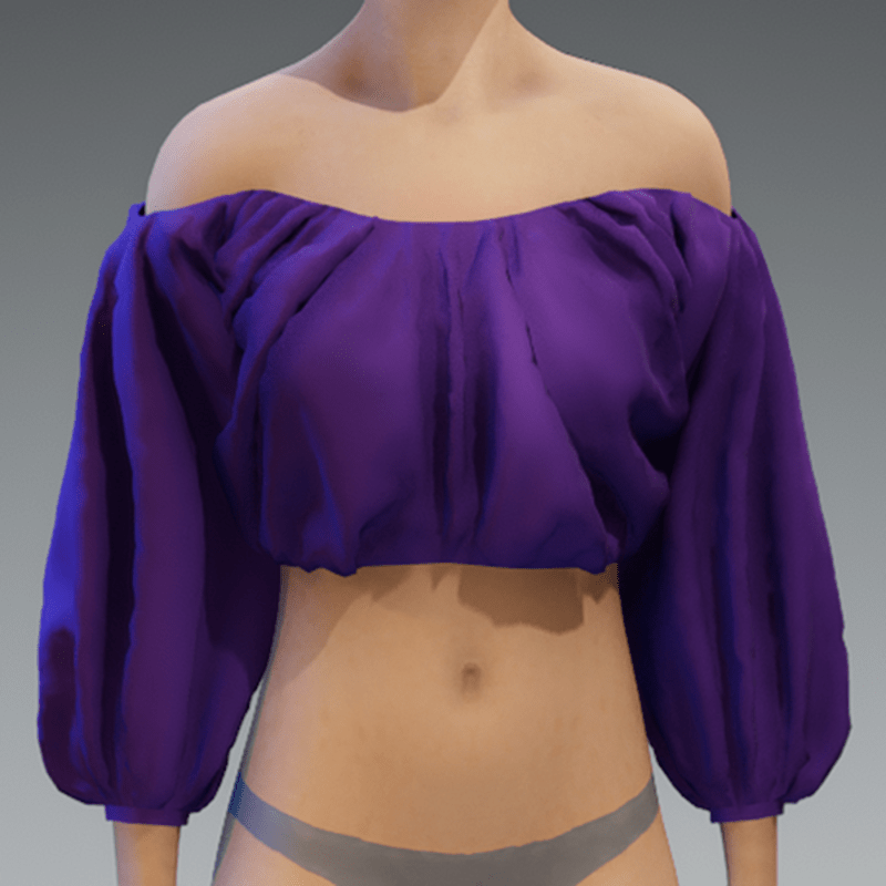 Violet puff top