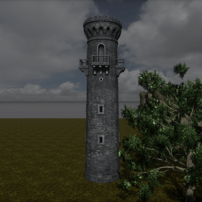 Medieval Tower Gray Rust