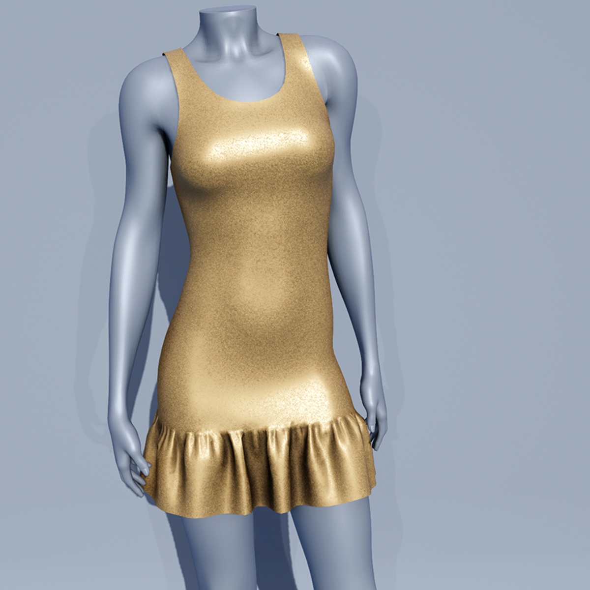 Glitter Party Dress - Gold