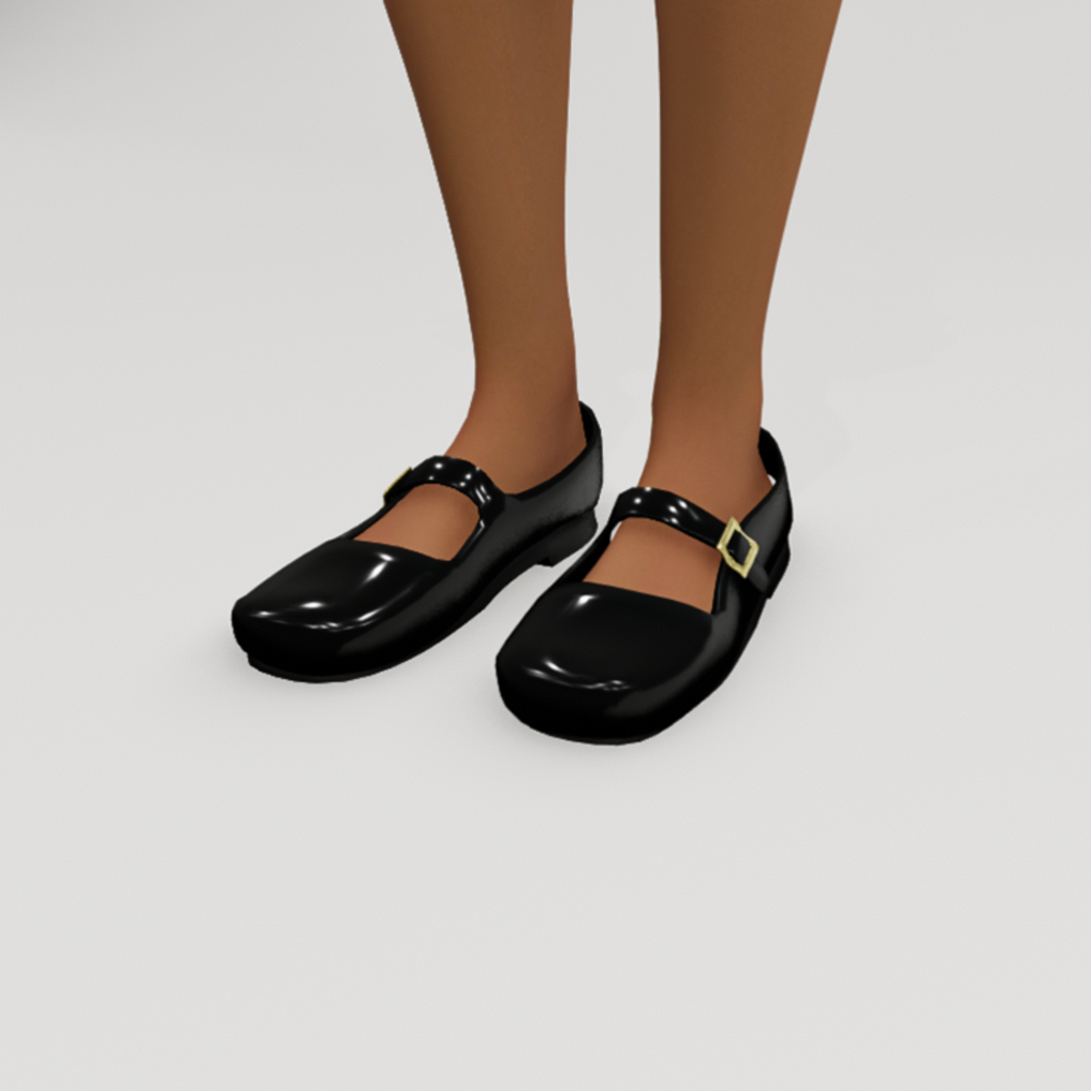 Mary Jane - Square Toe Patent Leather "School Girl" Shoes - AV2