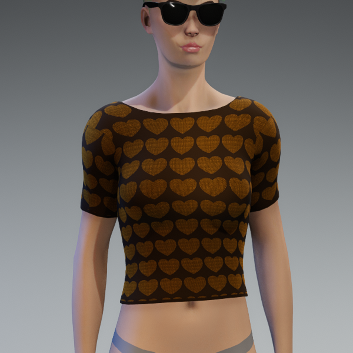 Valentine's Day Heart Top - Burnt Oak