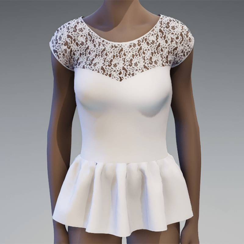 White peplum lace top