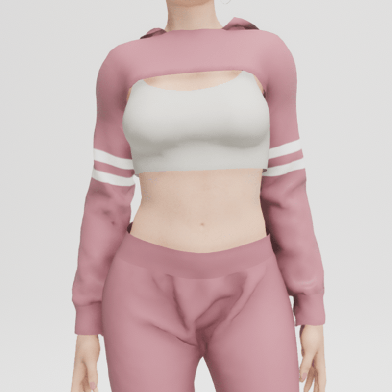 Pink Hodie + White Top AV2