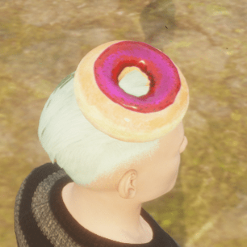Tilted Jam Doughnut Hat- Raspberry