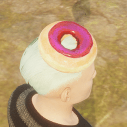 Tilted Jam Doughnut Hat- Raspberry