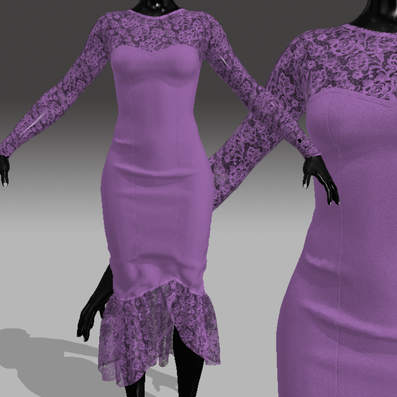 AV2 - Lace Mermaid Formal Dress