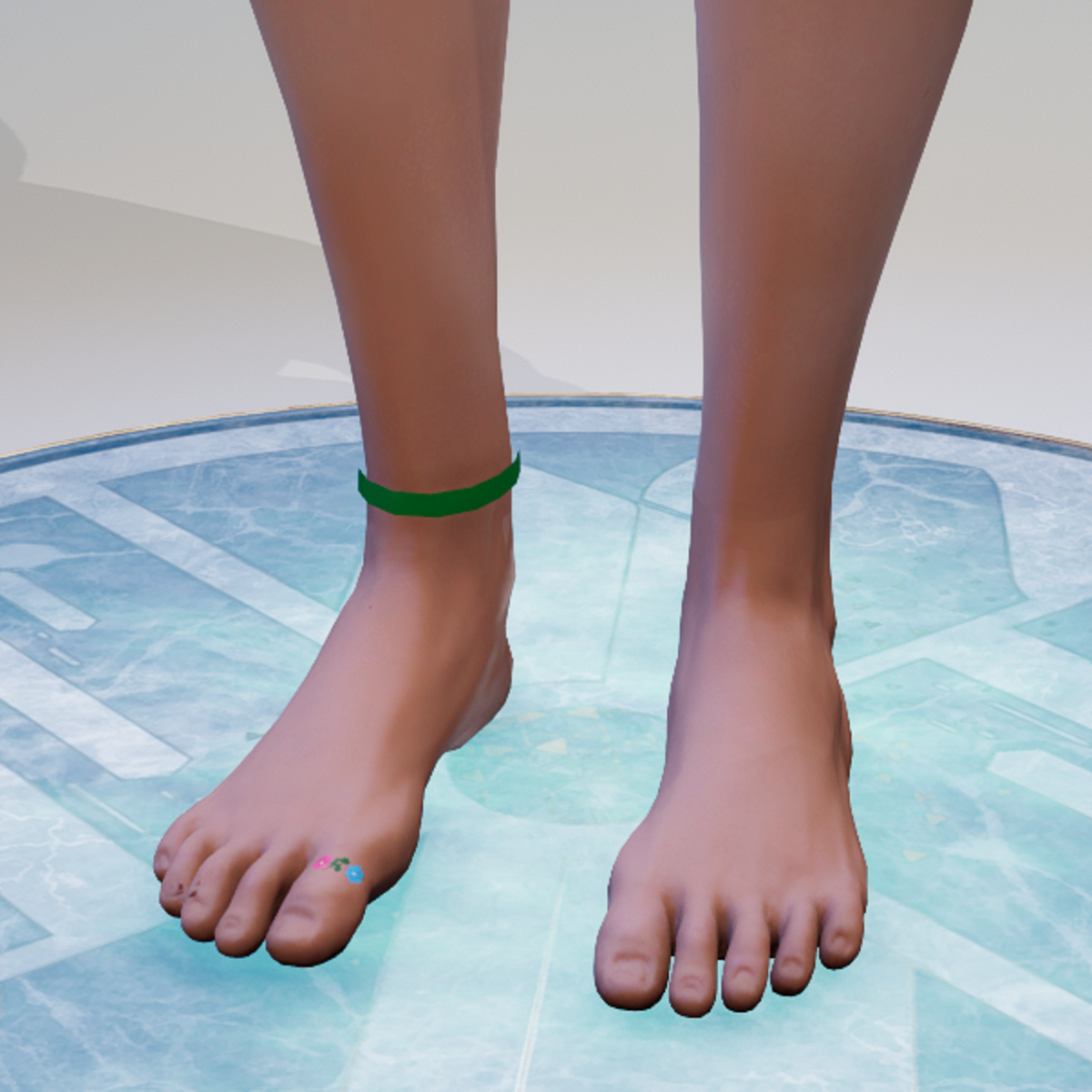 Emissive Green Anklet