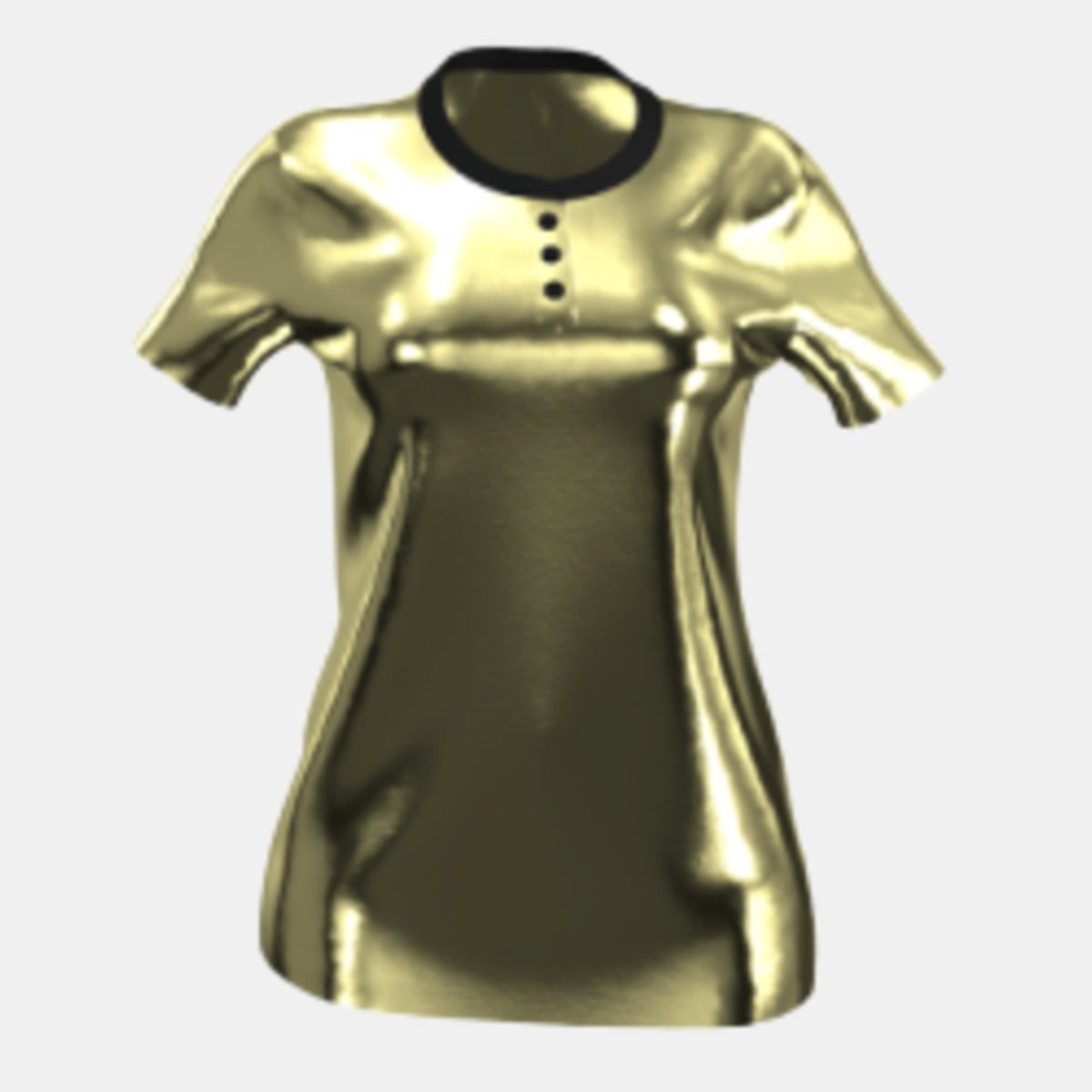 NEW Luxury Line - Gold Velvet Polo-Shirt