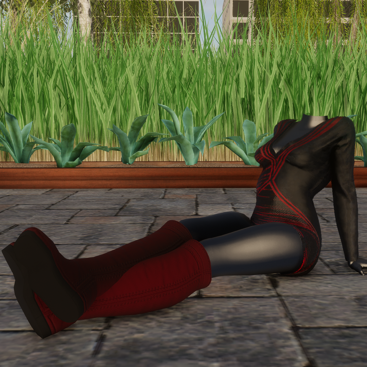 Knee High Alina Boots - Dark Red