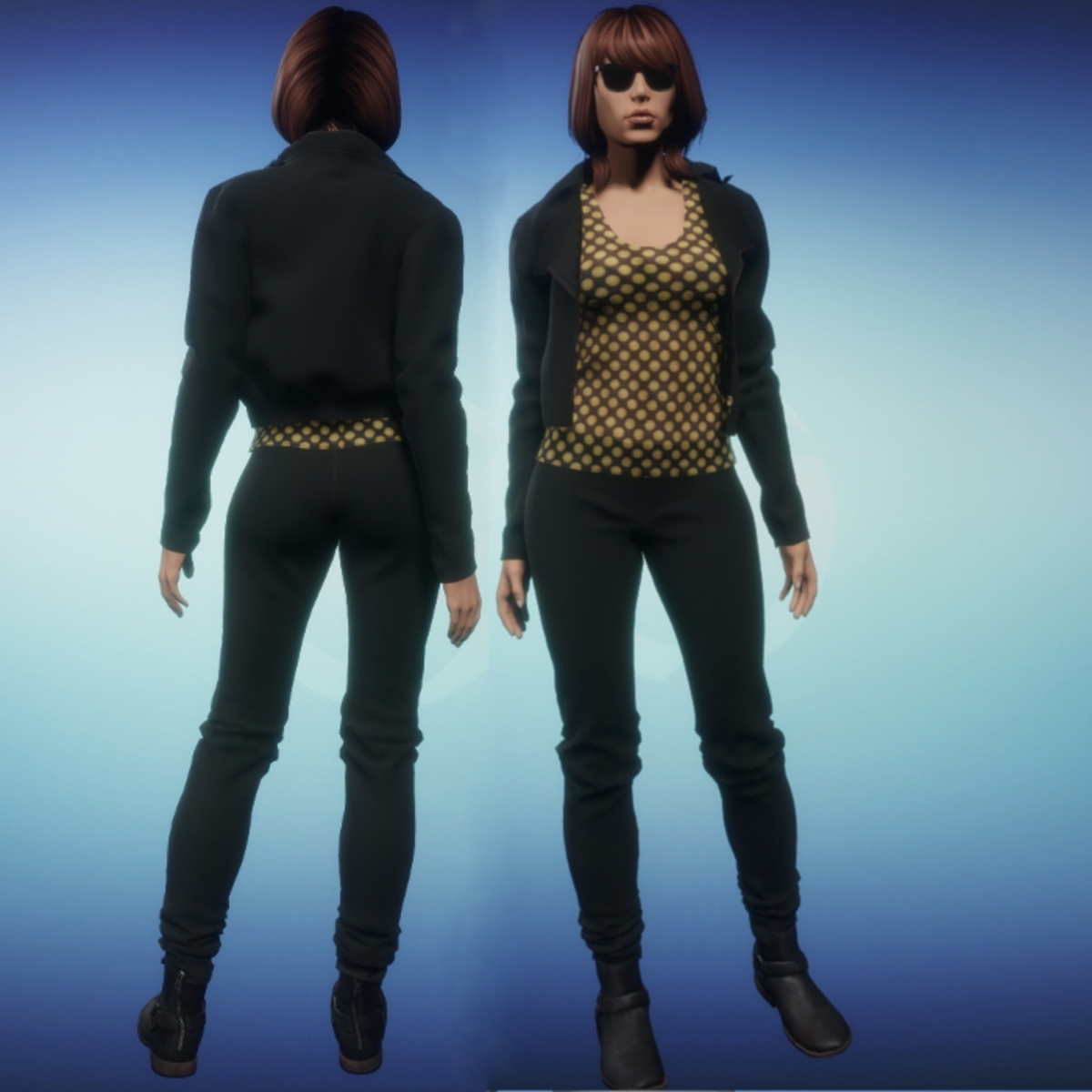 Biker Chic - Black and Gold Outfit