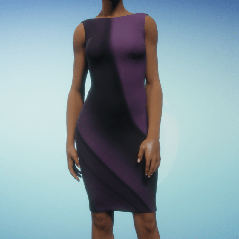 Boatneck Exec Dress - Grape Swoop