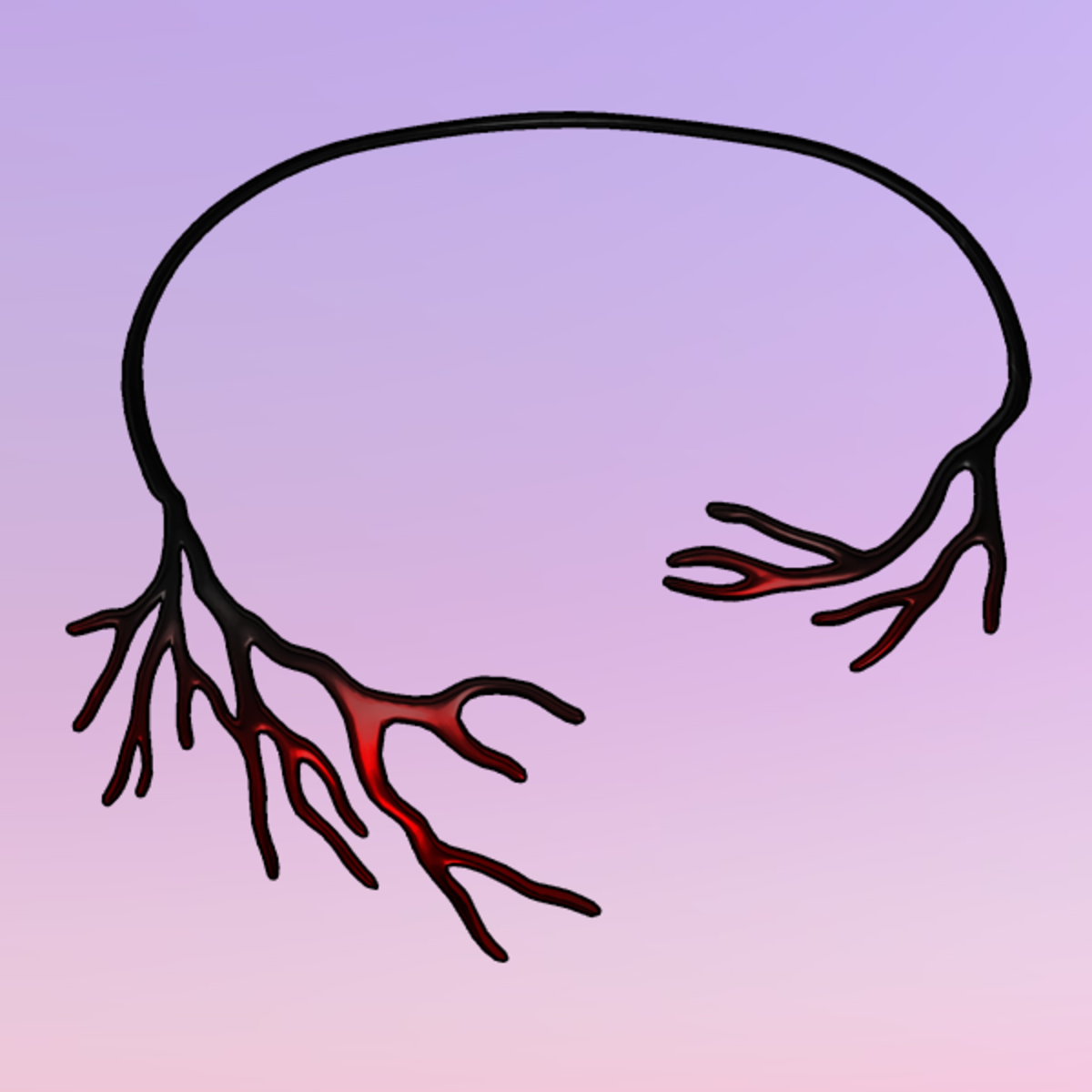 Bare Tree Choker Red