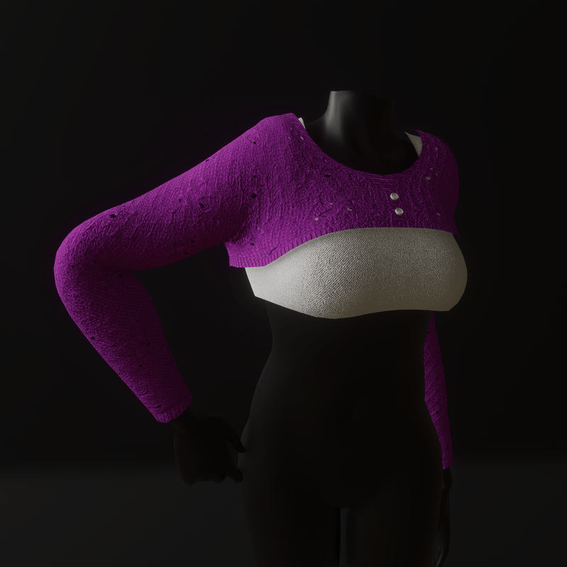 Knited Cropped Jumper (TM) Pink